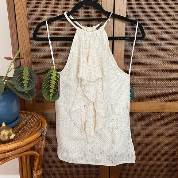 Lauren Ralph Lauren Tops - Ralph Lauren • Lace Crochet Halter tank top • NWT